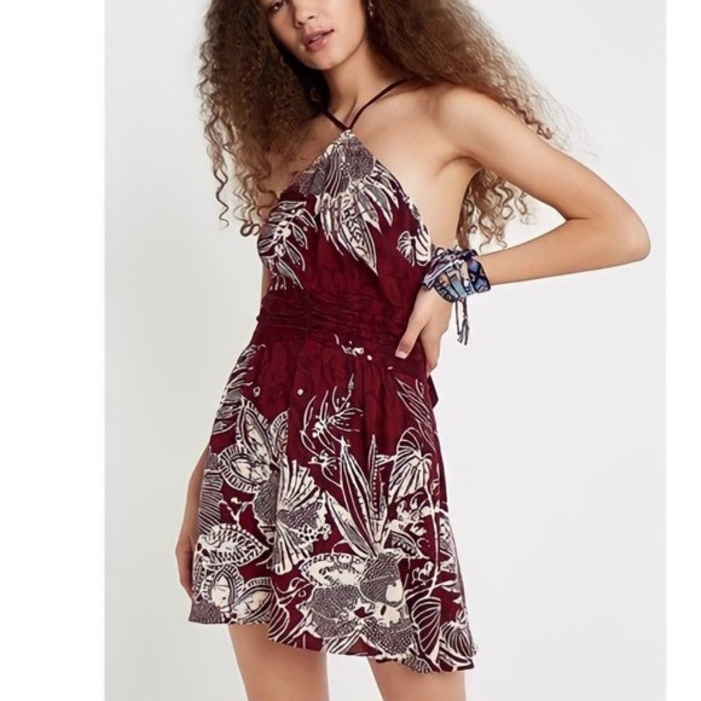 Urban Outfitters Marabella Y-Neck Mini Dress